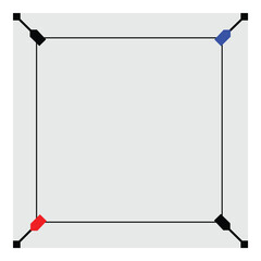 Boxing ring top view