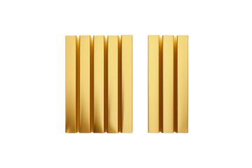 gold bars isolated on white background
