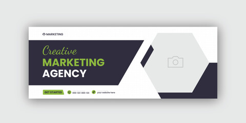 Digital marketing corporate social media facebook cover template