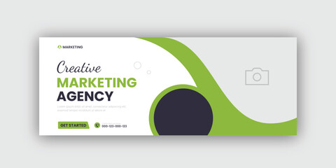 Digital marketing corporate social media facebook cover template