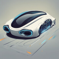 futuristic car background illustration