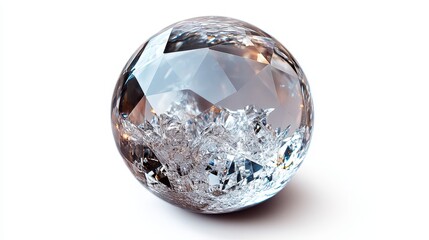 PNG Crystal ball white background lighting jewelry.