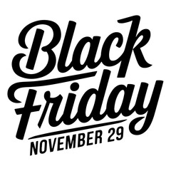 Black Friday Poster with lettering vector.