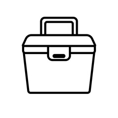 camping plastic basket icon, icon sign symbol logo vector illustration, isolated on white