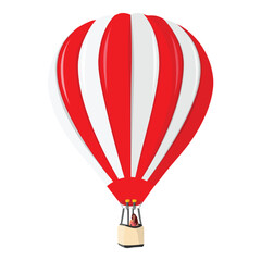 Naklejka premium Hot air balloon with passenger