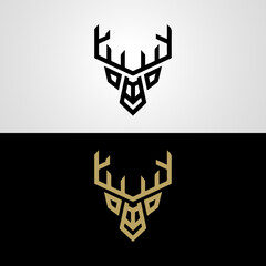 Deer Head Logo Icon Design Vector Template