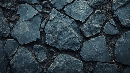 Fototapeta premium grungy asphalt road, cracked and weathered, symbolizing a journey, resilience, and the passage of time. The rough surface adds depth to the theme of life's challenges and struggles