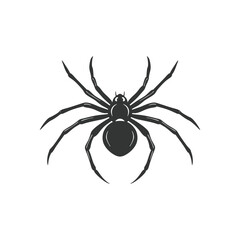  Spider silhouette vector illustration art design on white background. Spiders of traditional Halloween decorative elements, featuring black spider and web silhouettes for design decoration.