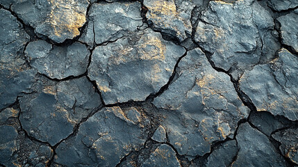 grungy asphalt road, cracked and weathered, symbolizing a journey, resilience, and the passage of time. The rough surface adds depth to the theme of life's challenges and struggles
