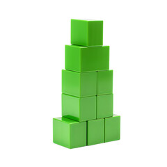 Obraz premium green toy isolated on white background 