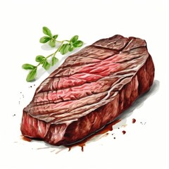 Fototapeta premium the AI Image Generator, juicy venison steak showcased
