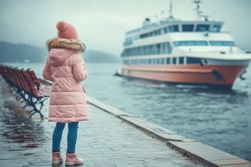 A plus-size male model stands proudly in a white t-shirt near a tranquil waterfall. Beautiful simple AI generated image