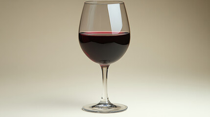 Elegant red wine in clear glass, showcasing its rich color and clarity. Perfect for celebrations or quiet evening
