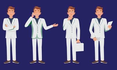 smart boy thinking and making idea