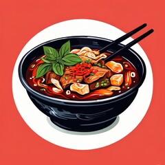 the AI Image Generator, Soup Bowl on White Background