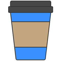blue coffee cup icon