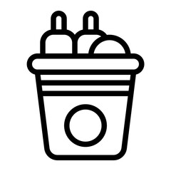 Bottles line icon