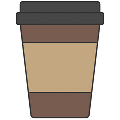brown coffee cup icon
