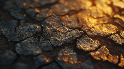 Closeup of Cracked Earth