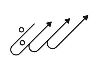 Obraz premium three arrow signs and percent symbol. percentage concept for economic world