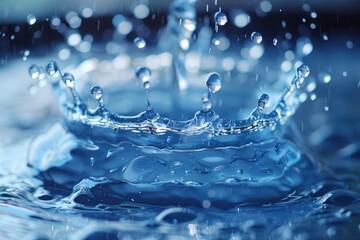 Water Droplet Splash Crown Formation