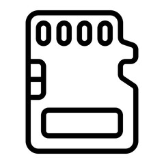 Memory Card line icon