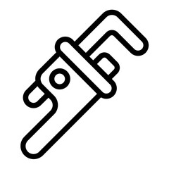 Pipe Wrench line icon