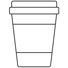 black outline coffee cup icon