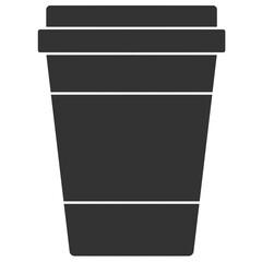 black silhouette coffee cup icon
