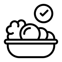 Salad line icon