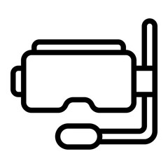 Snorkel line icon