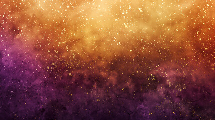 Obraz premium Purple and Gold Abstract Background with Splatter Effect