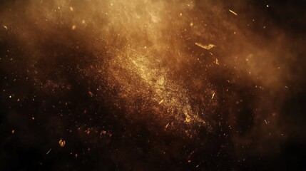 Fototapeta premium Golden Dust and Smoke Abstract