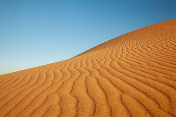 Ripples in a sand dune, horizontal perspective