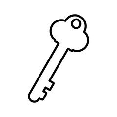 old retro key icon, icon sign symbol logo vector illustration, isolated on white