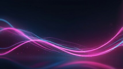 abstract background with pink blue glowing neon lines and bokeh lights. Data transfer concept. Digital wallpaper,