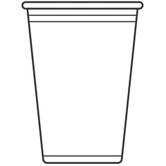 white plastic cup icon