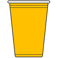 yellow plastic cup icon