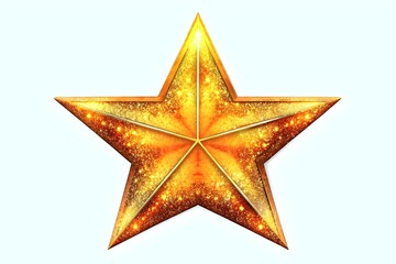 Obraz premium Shining Golden Star Bright Glittering Decorative Design Element