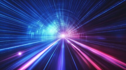 Abstract digital background representing the fast paced growth of the ai industry with motion blur