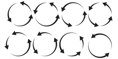 Circle of arrows. Recycle, repeat, refresh icon vector illustration