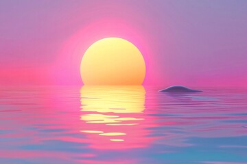 Tranquil Sunset Over Serene Waters: A Perfect Evening