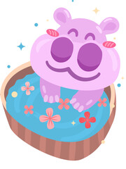 Cute little hippo elements