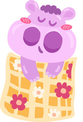 Cute little hippo elements