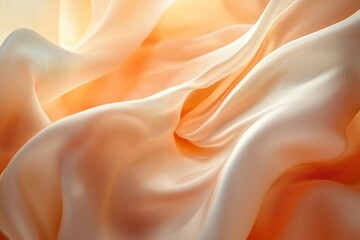 Fototapeta premium Elegant Flowing Fabric: Soft Drapery in Warm Tones