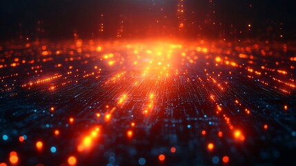 Conceptual rendering of digital expanse with radiant clusters flowing pathways and advanced hubs for seamless online functionality