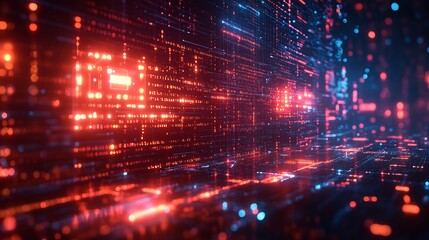 Obraz premium Conceptual Cyber Defense Art Illuminated Data Streams Encrypted Icons Highlighting Ethical Security Practices