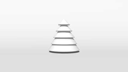 Fototapeta premium weißes Weihnachtsbäumchen vor weißem Hintergrund