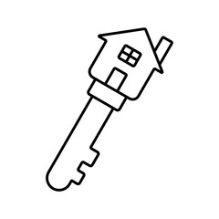 house key icon, icon sign symbol logo vector illustration, isolated on white