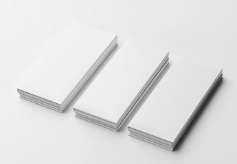 White blank box mockup isolated on a white background